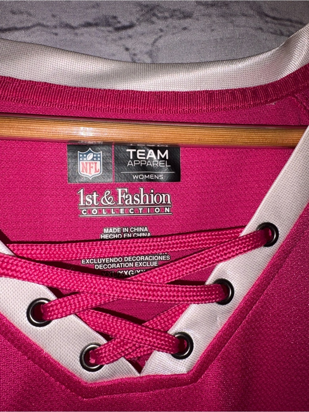 Indianapolis Colts Football Jersey Women’s Pink Sequin Lace Up NFL Team XXL Fan - Picture 4 of 12